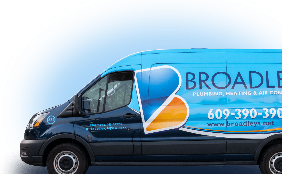 Broadley's Plumbing, Heating & Air Conditioning service truck.